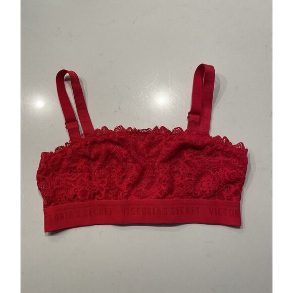 Victoria's Secret Other - Victorias Secret Bright Red Lace Bralette Size XS Bra Romantic Bra Lingerie Sexy